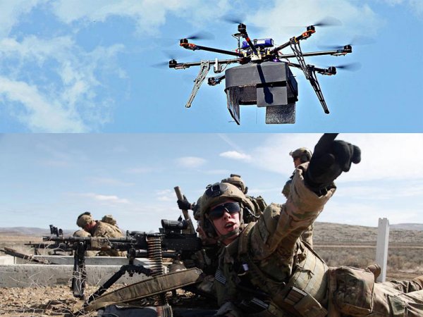«Несут патроны наши дроны»: Беспилотники будут подносить боеприпасы солдатам США на поле боя
